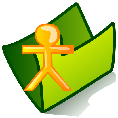 Download free green folder person icon